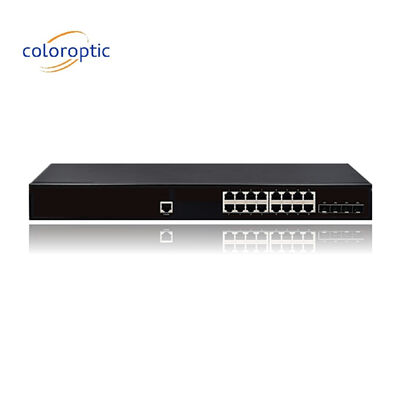 IEEE802.3 Layer 2 POE Switch 16 4GE SFP-poorten 10/100/1000M 1 Console Auto MDI/MDIX