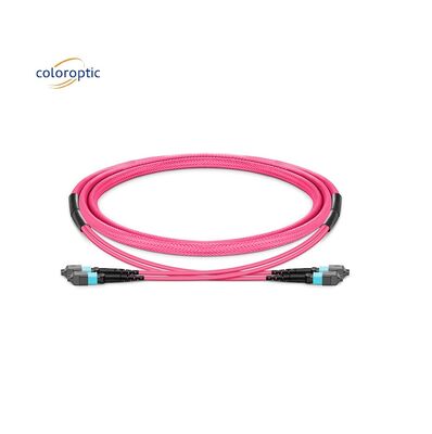 1m Multi Fiber Push On MPO Patch Cord met PVC Jacket Aqua Color