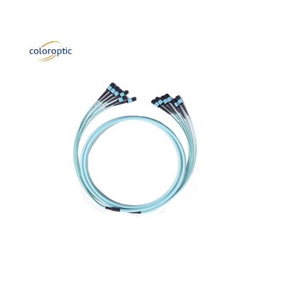 12 Core MPO Patch Cord Fiber Mode OM3 G652D Duurzaamheid meer dan 1000 keer