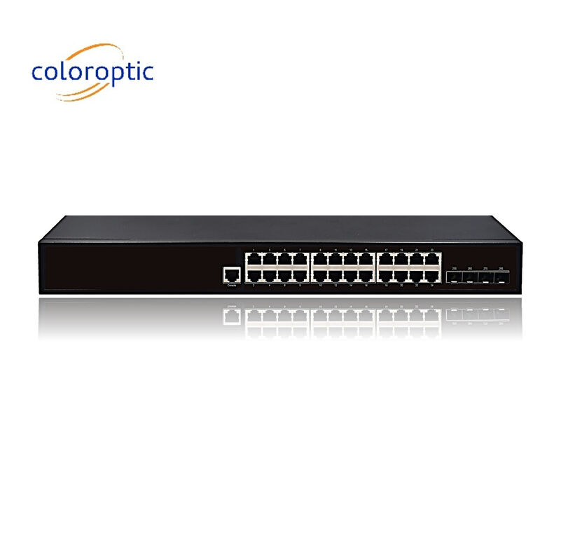 Layer 2 Intelligente POE Ethernet-switch met 24 poorten 10/100/1000M 4GE SFP-poorten